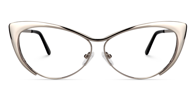 Ellen Cateye Silver Glasses0