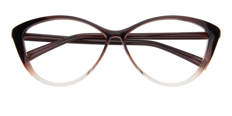 Iris Cat Eye Brown Glasses | ZEELOOL Canada1