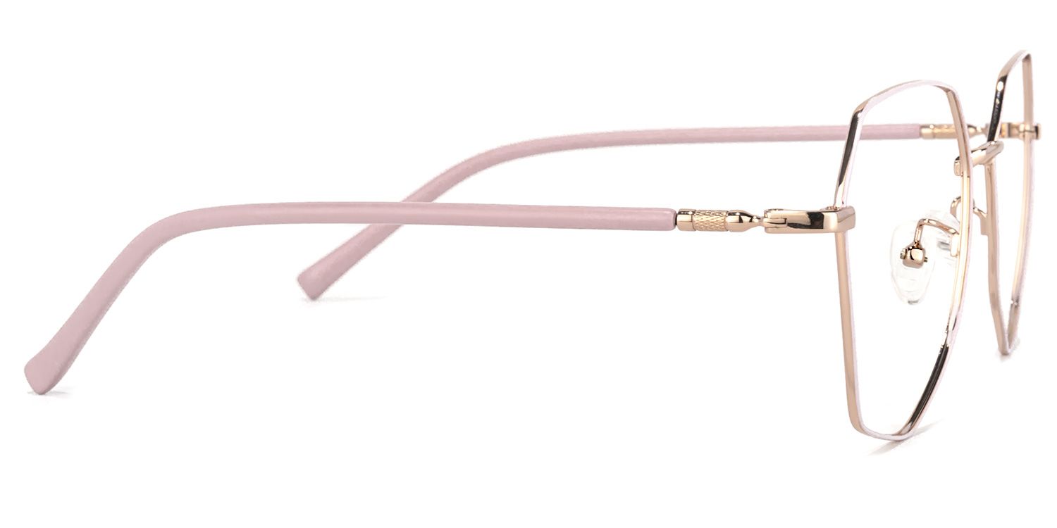 Bivins Geometric Pink Glasses | ZEELOOL Canada5
