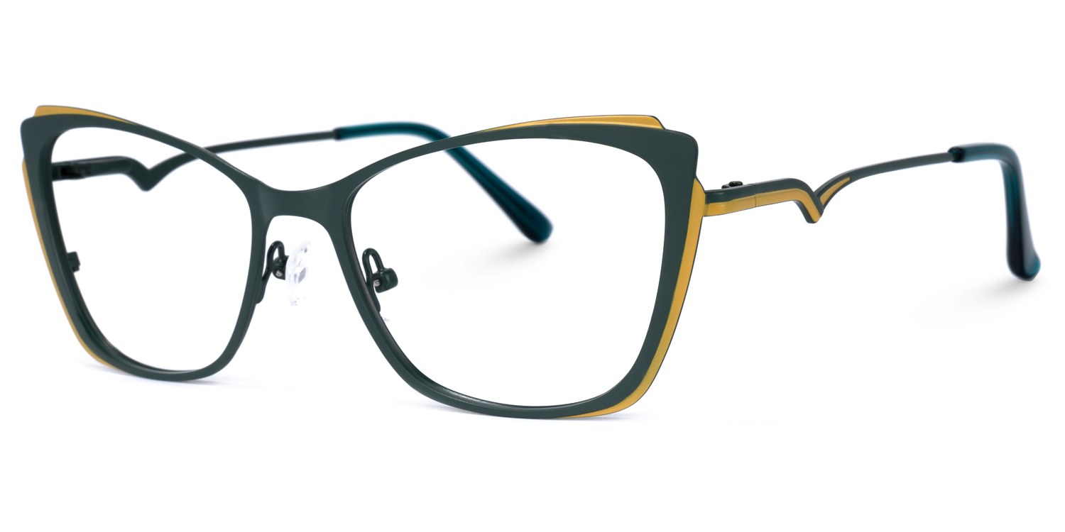 Divas Cateye Green Glasses | ZEELOOL Canada1