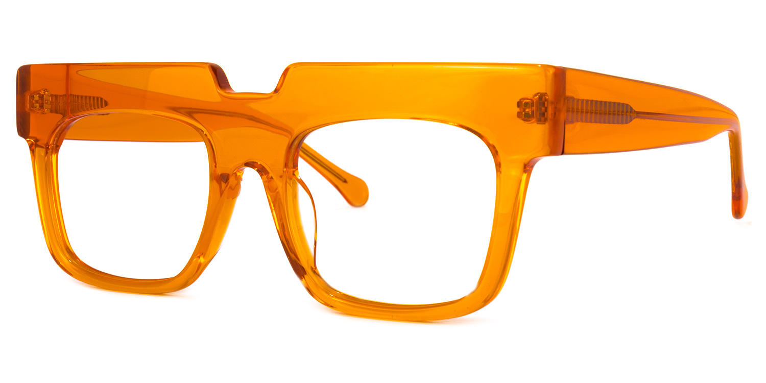 Travis Square Orange Glasses | ZEELOOL Canada1