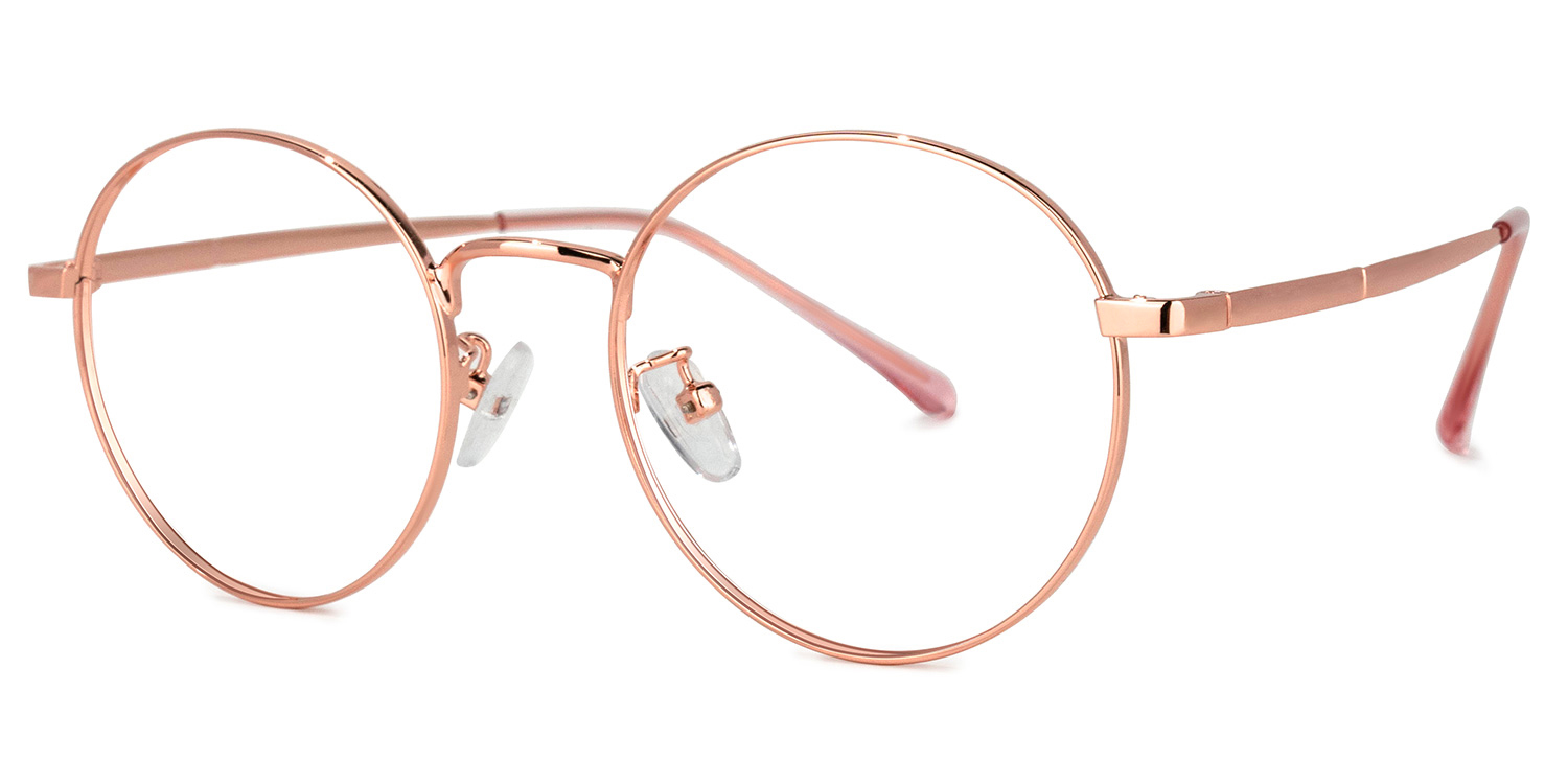 Garbsen Round Rose-Gold Glasses | ZEELOOL Canada1