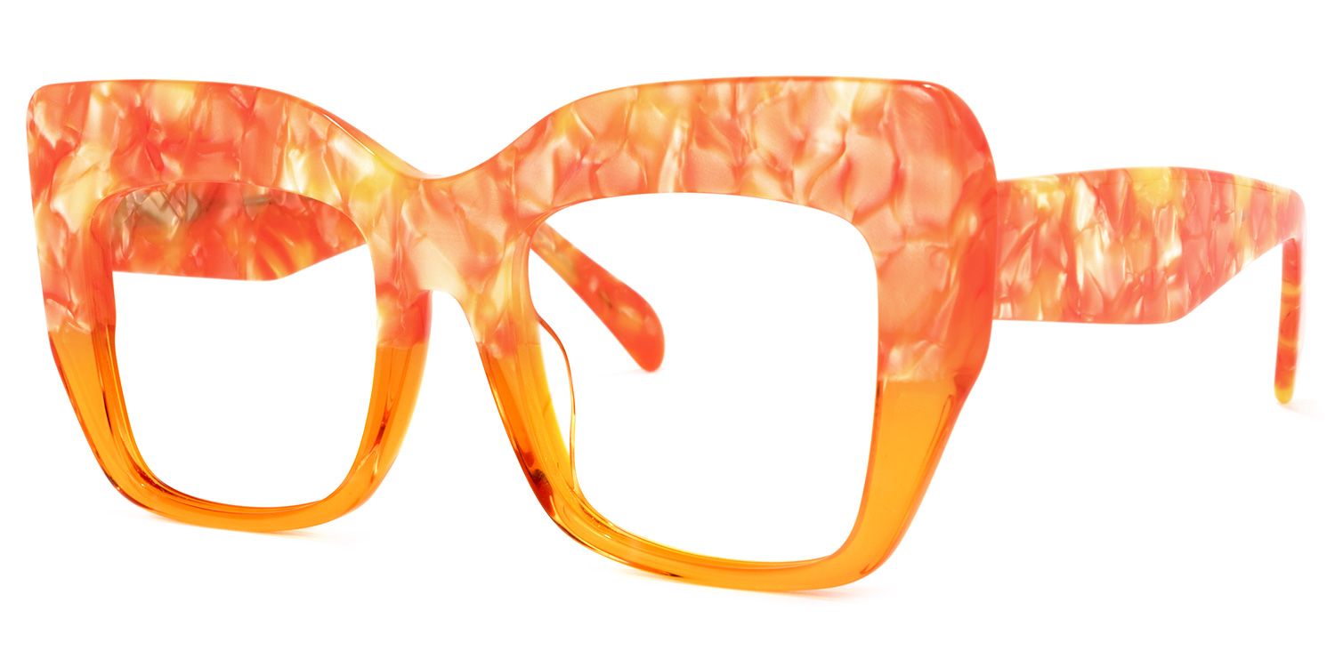 Charmaine Cat Eye Orange Glasses | ZEELOOL Canada1