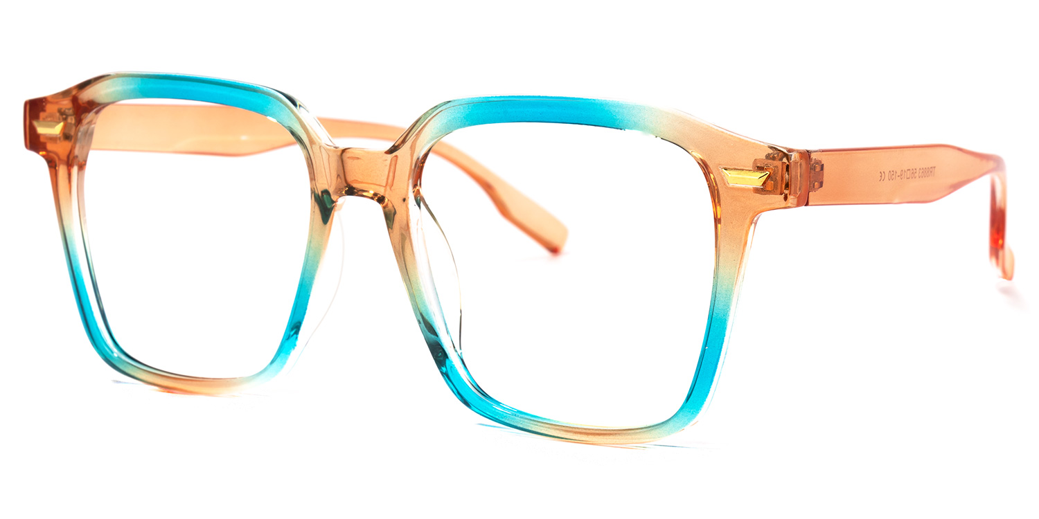 Rivera Square Blue-Orange Glasses | ZEELOOL Canada1