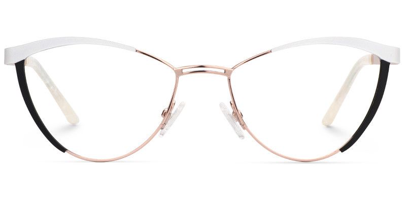 Sydney Cat Eye White Glasses