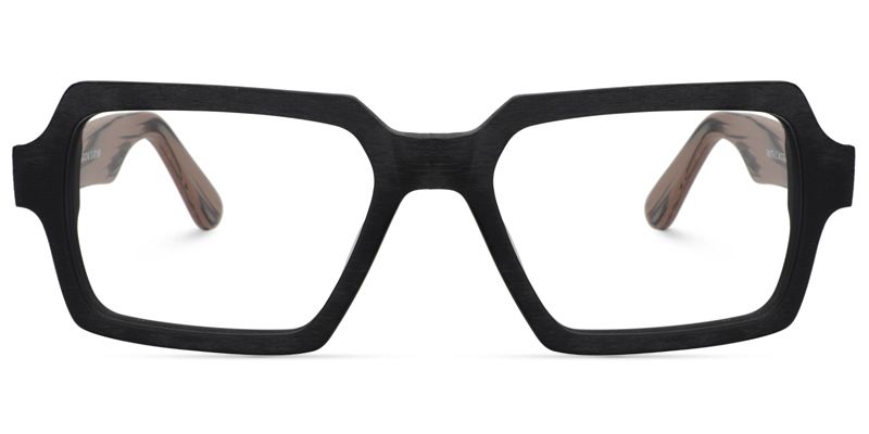 Arthur Geometric Black Eyeglasses and Thin Frames0