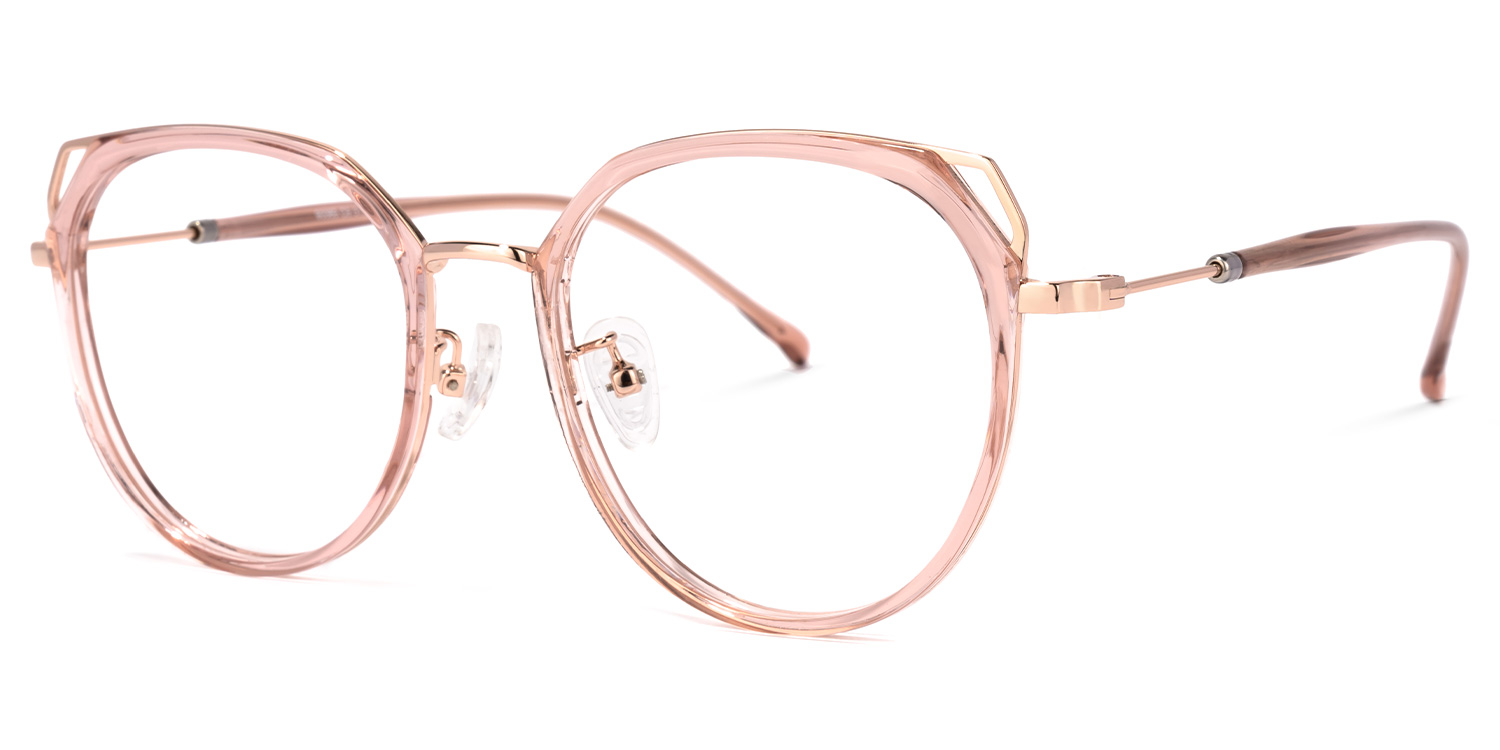 Ofelia Cateye Pink Eyeglasses and Crsystal Frames1