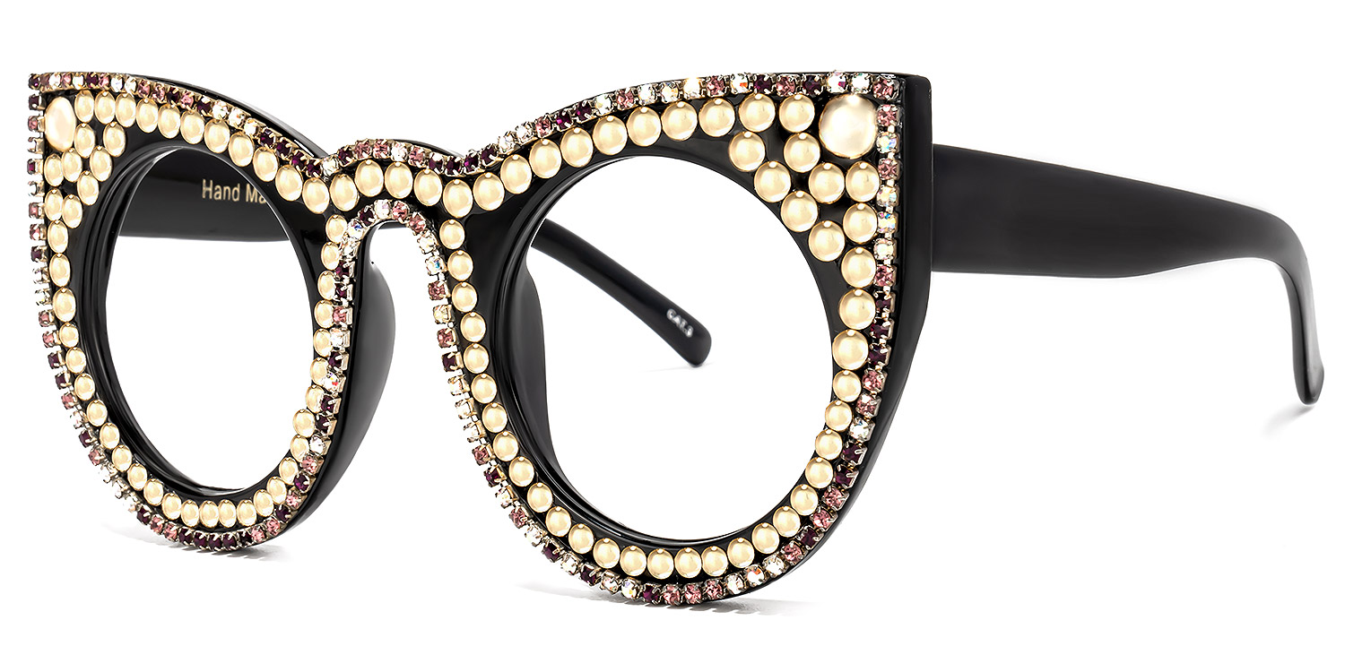 Toshia Cateye Black Glasses | ZEELOOL Canada1