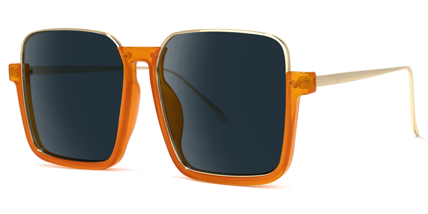 Velez Square Orange Sunglasses | ZEELOOL Canada1