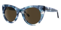 Starry Cateye Blue Sunglasses1
