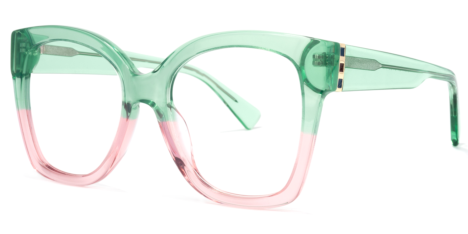Tyson Square Green-Pink Glasses1