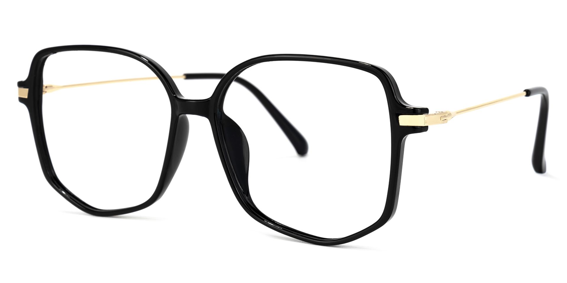 Payton Geometric Black Frame Glasses | ZEELOOL Canada1