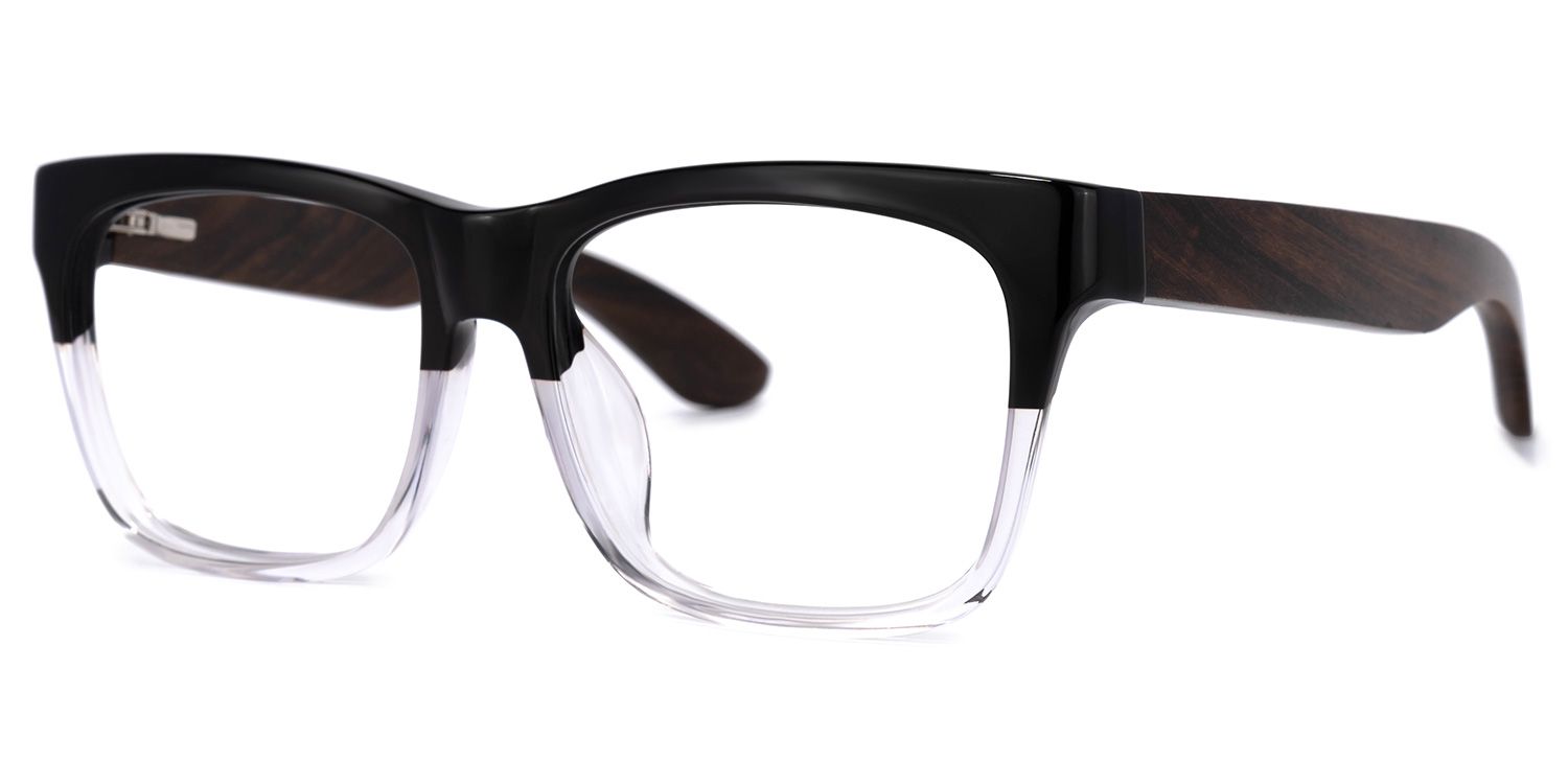 Atherbest Square Black-Clear Glasses | ZEELOOL Canada1