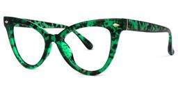 Colla Cateye Green-Floral Glasses1