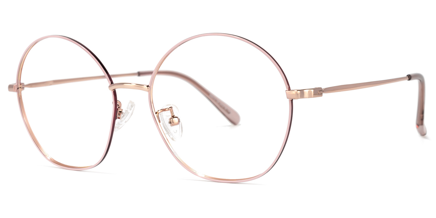 Nguyen Round Pink Glasses1