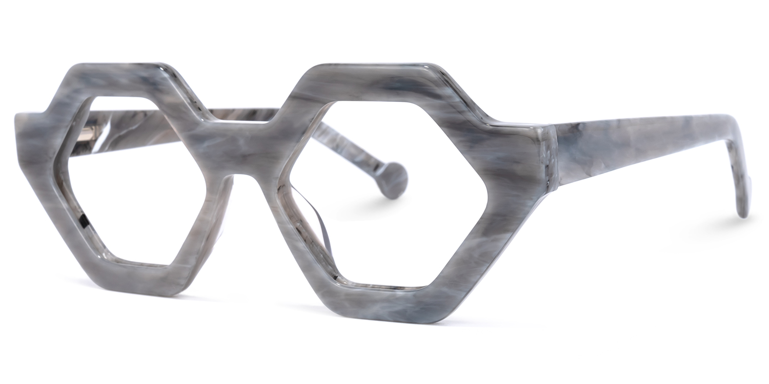Barreto Geometric Gray Glasses | ZEELOOL Canada1