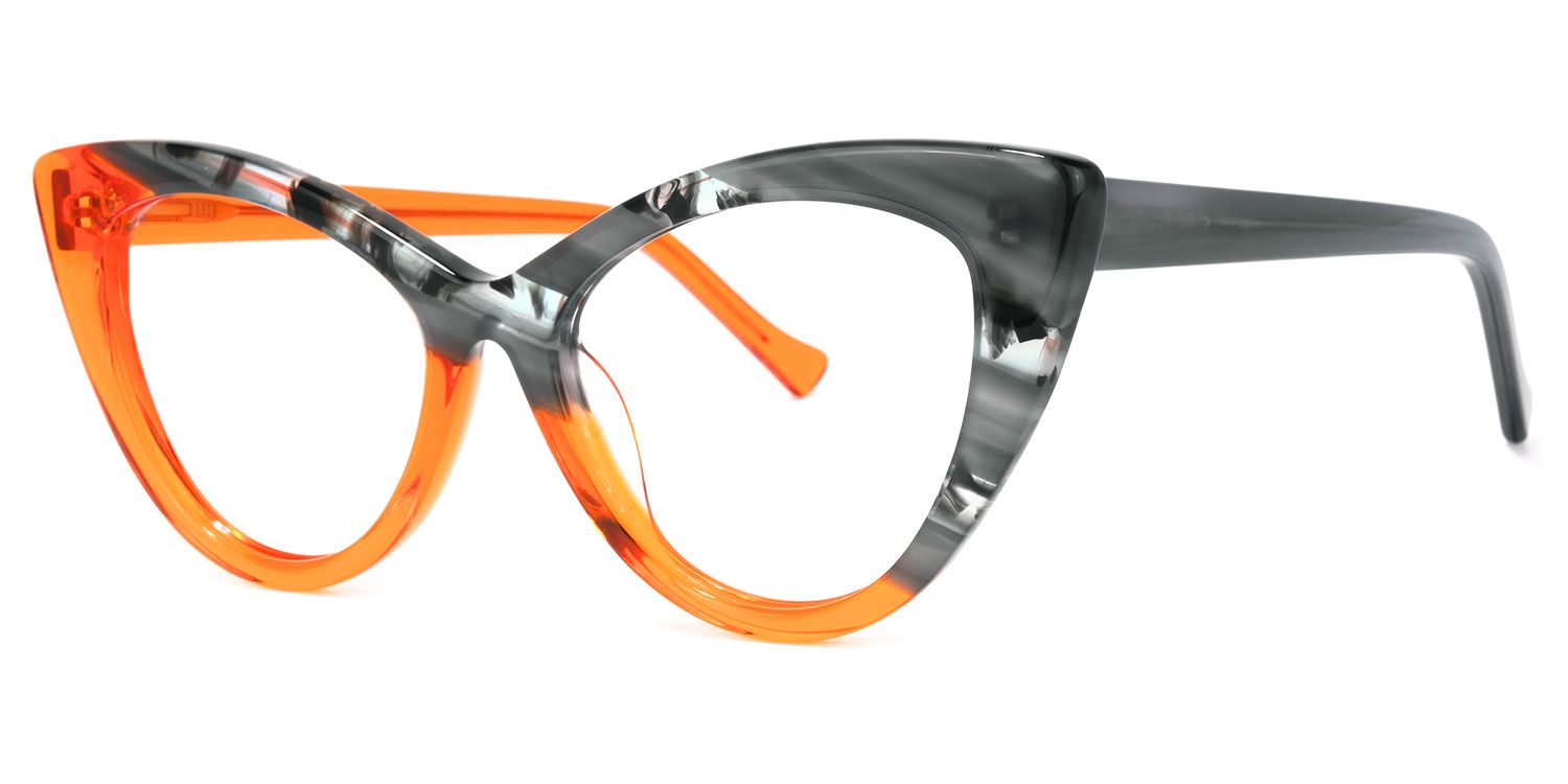 Maxine Cateye Orange Eyeglasses and Glasses Frames1