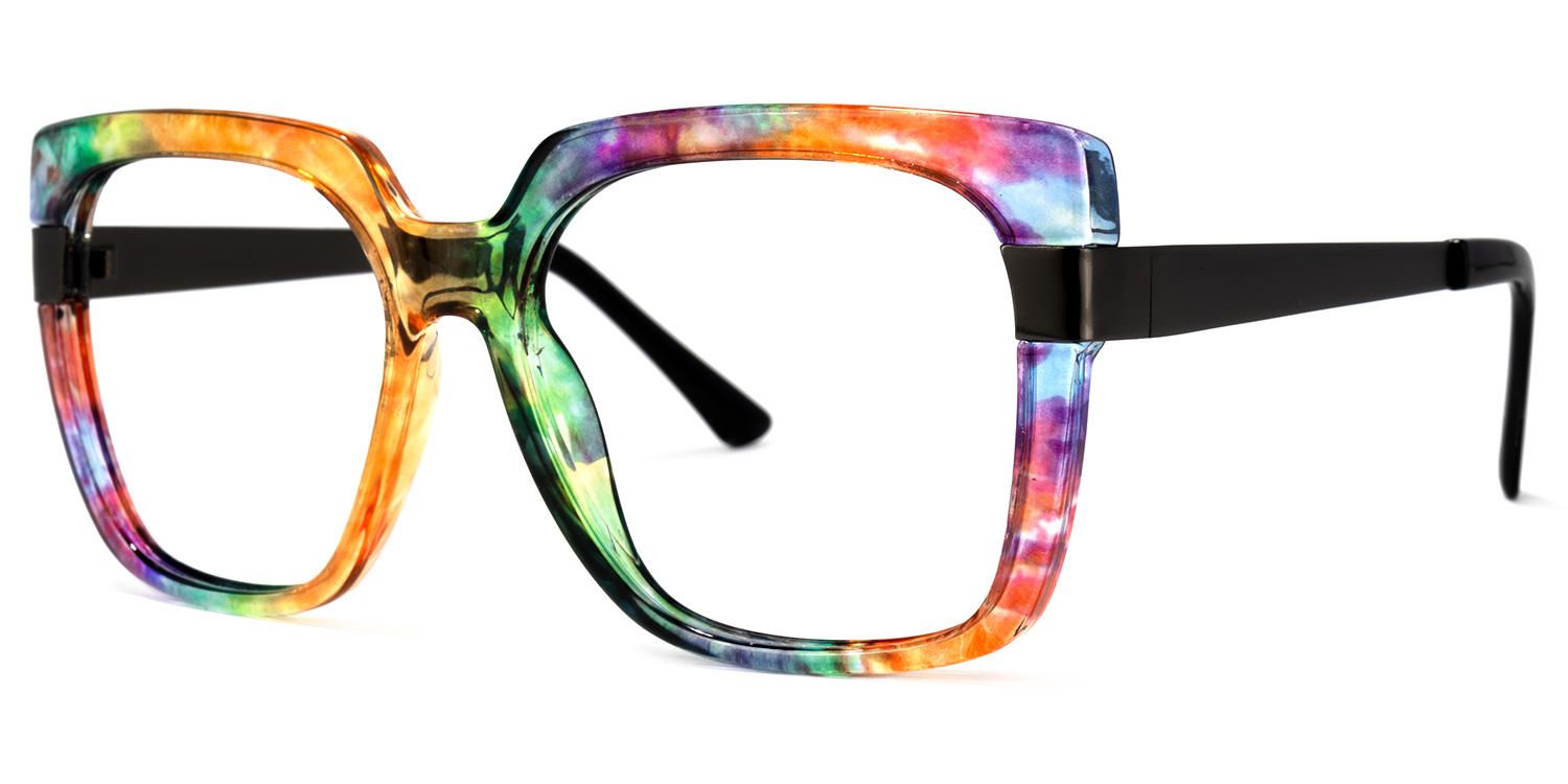 Yaida Square Multicolor Frame Glasses | ZEELOOL Canada1