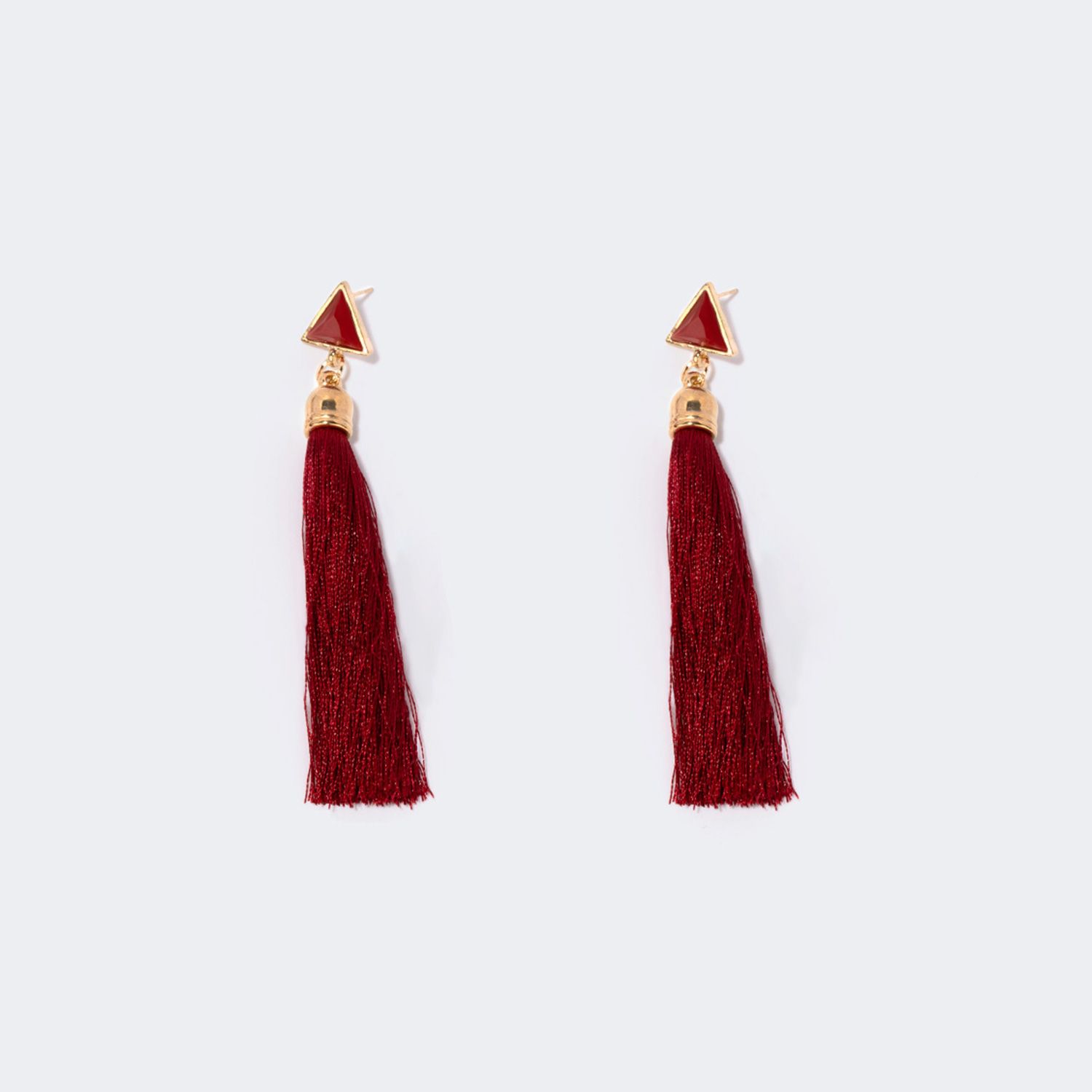 Vogue Bohemian Style Red Tassel Earrings | ZEELOOL Canada1