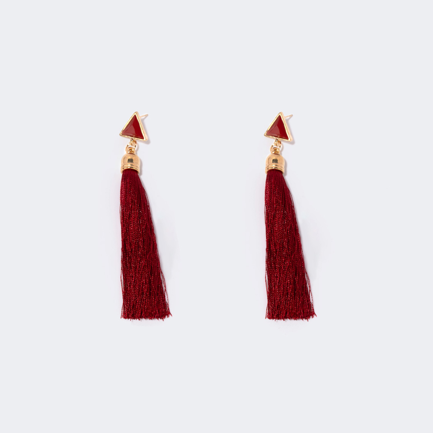 Vogue Bohemian Style Red Tassel Earrings1