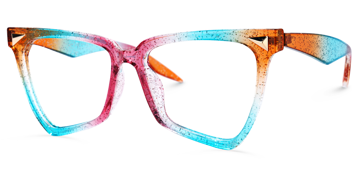 Geometrical Rainbow Eyeglasses | ZEELOOL Canada1