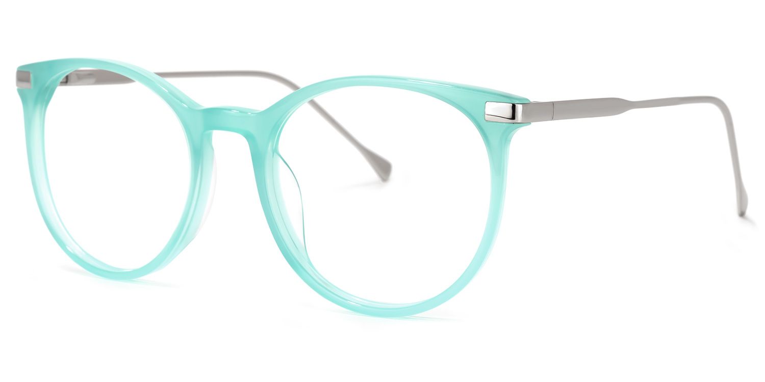 Lenid Round Light-Green Glasses | ZEELOOL Canada1
