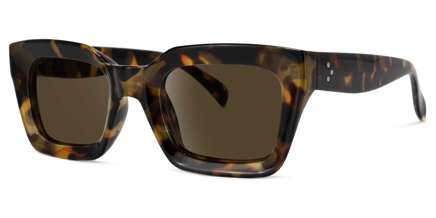 ZEELOOL Nevaeh Square Tortoise Sunglasses