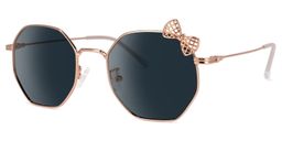Kaitlyn Geometric Rose-Gold Sunglasses1