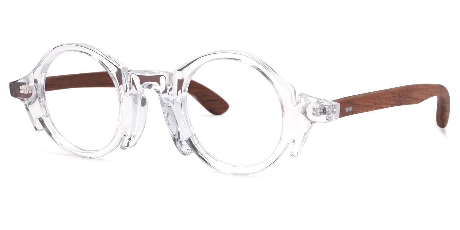 Charlie Round Clear Frame Glasses | ZEELOOL Canada1