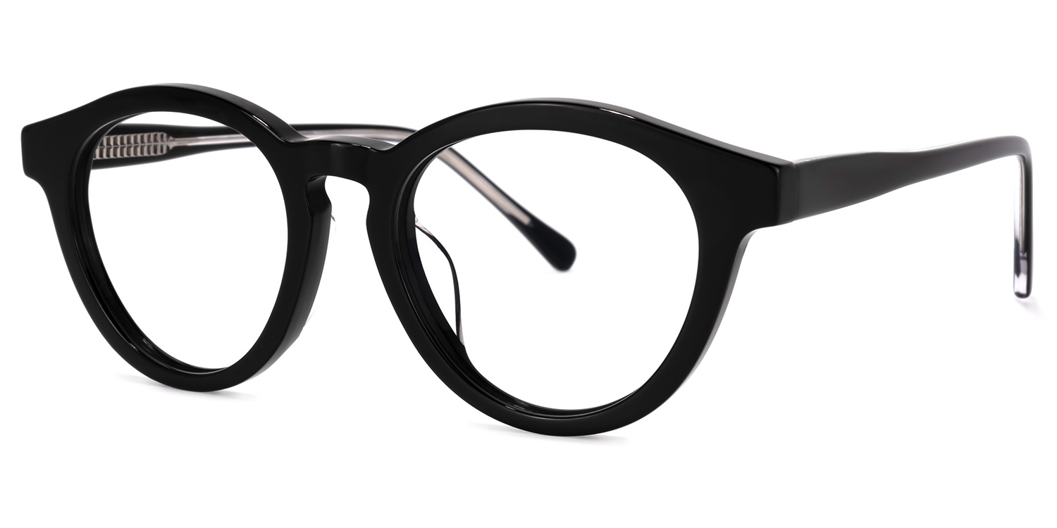 Pierce Round Black Glasses | ZEELOOL Canada1