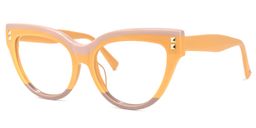 Cascata Cateye Earthy-Yellow Glasses1