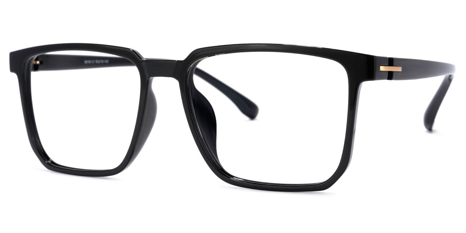 Zavala Rectangle Black Glasses | ZEELOOL Canada1