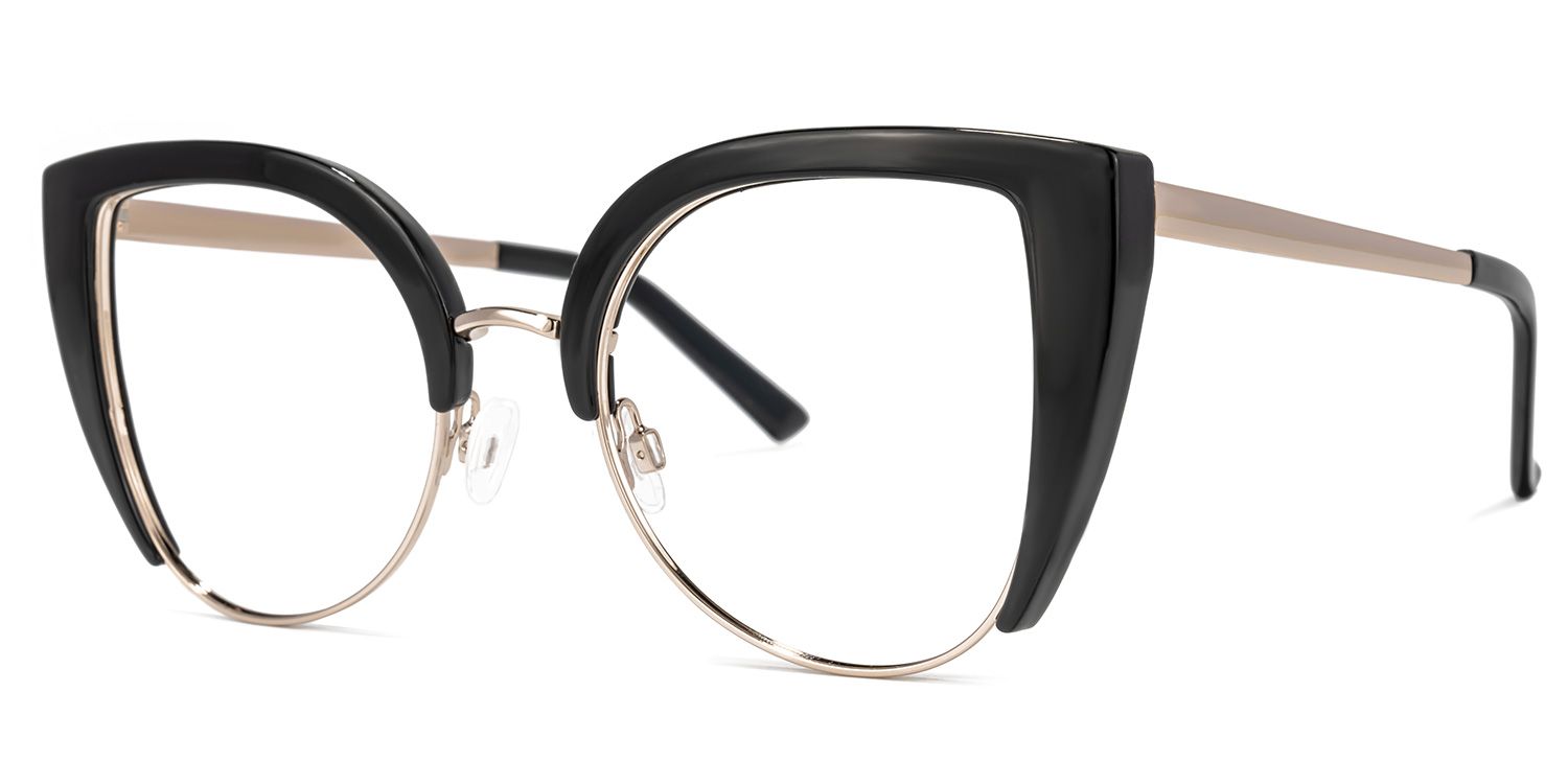 Brewer Cateye Black Frame Glasses | ZEELOOL Canada1