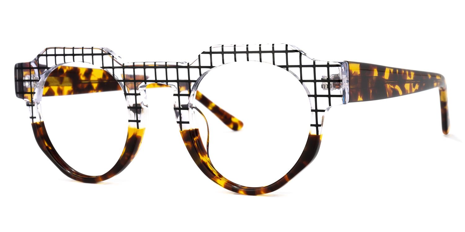 Karla Geometric Tortoise Glasses | ZEELOOL Canada1