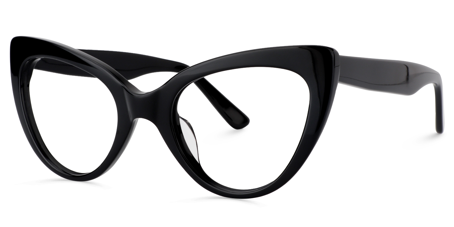Claudette Cat Eye Black Glasses1