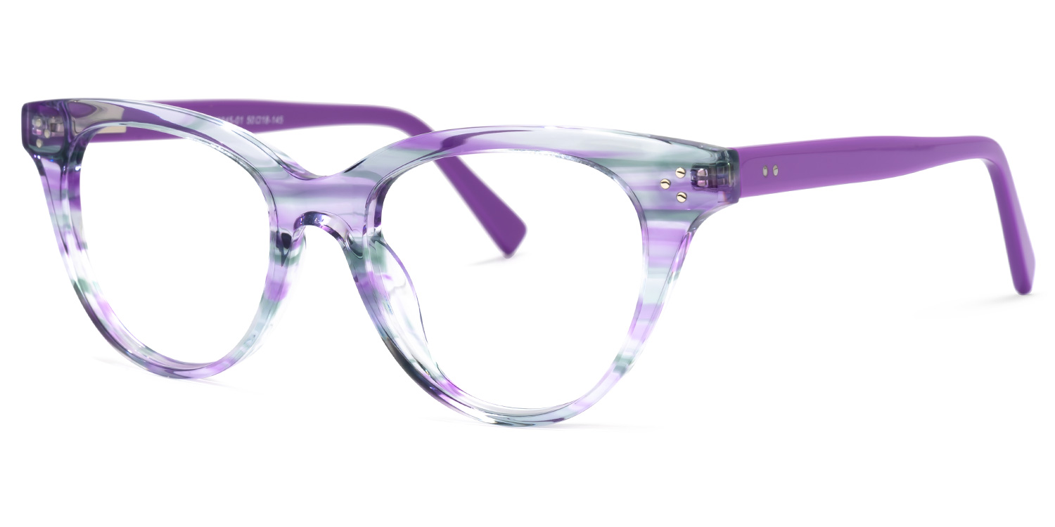 Fuentes Cateye Purple Glasses | ZEELOOL Canada1