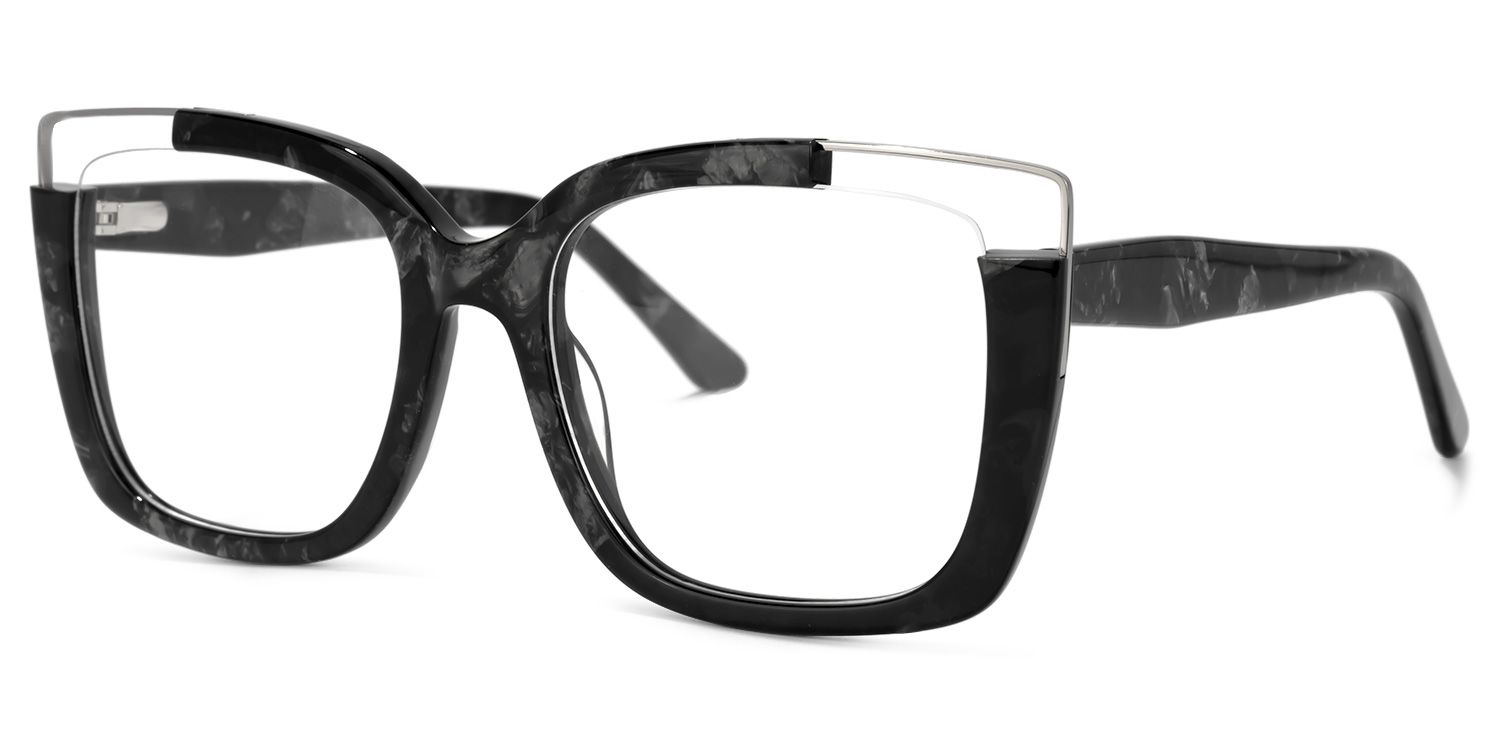 Dortch Square Black-Marble Glasses | Zeelool Glasses1