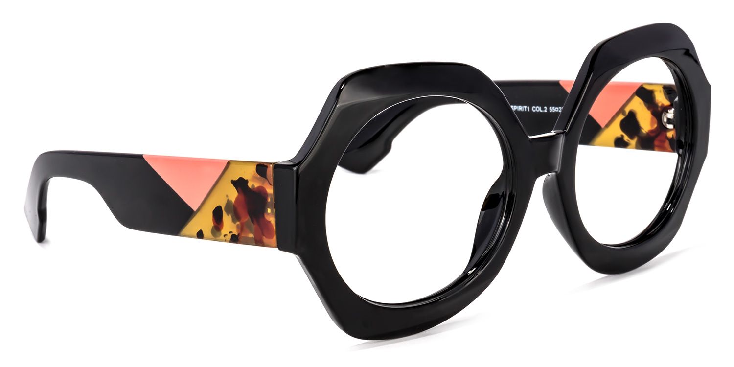 Geoffrey Geometric Black Glasses | ZEELOOL Canada1