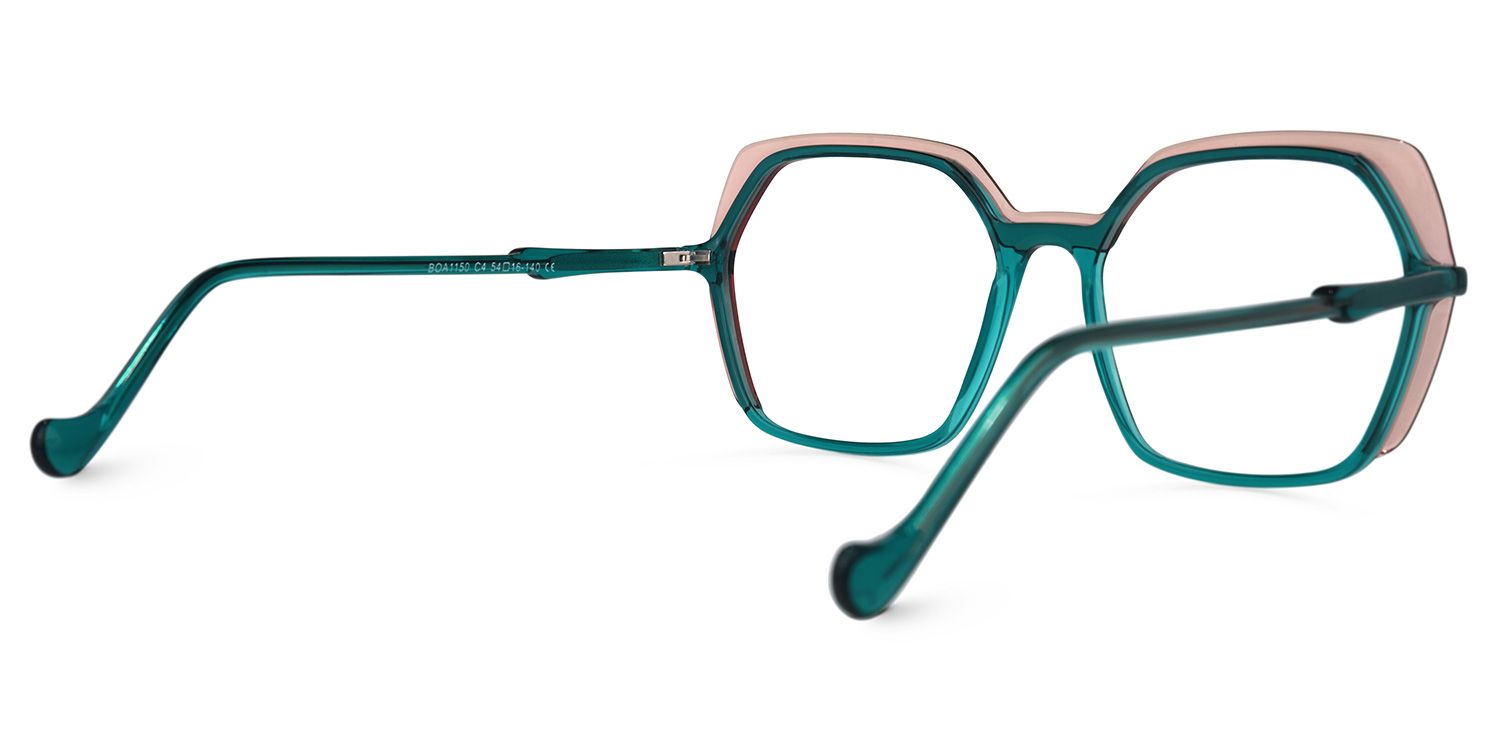 Chaniera Geometric Green Glasses | ZEELOOL Canada3