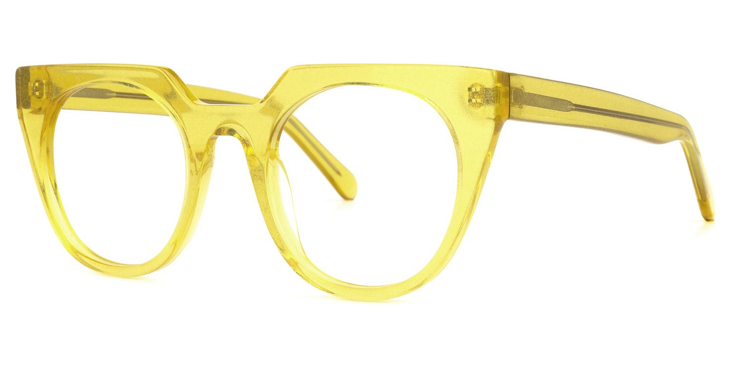 Lucie Cateye Yellow Glasses | ZEELOOL Canada1