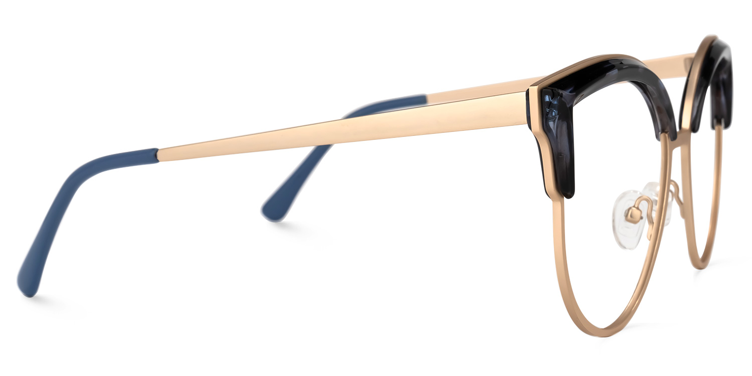 Laureano Browline Blue-Tortoise Glasses2