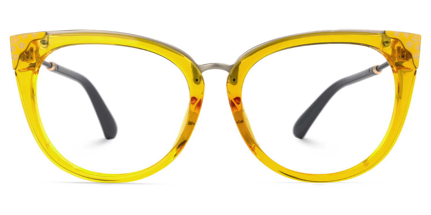 Dalton Cateye Yellow Glasses | ZEELOOL Canada0