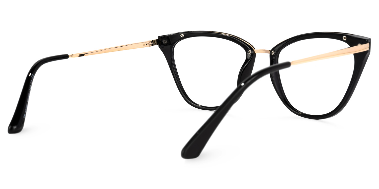 Hudson Cateye Black Glasses | ZEELOOL Canada3