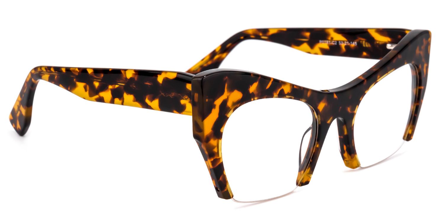 Kyle Cat Eye Yellow Tortoise Glasses | ZEELOOL Canada1