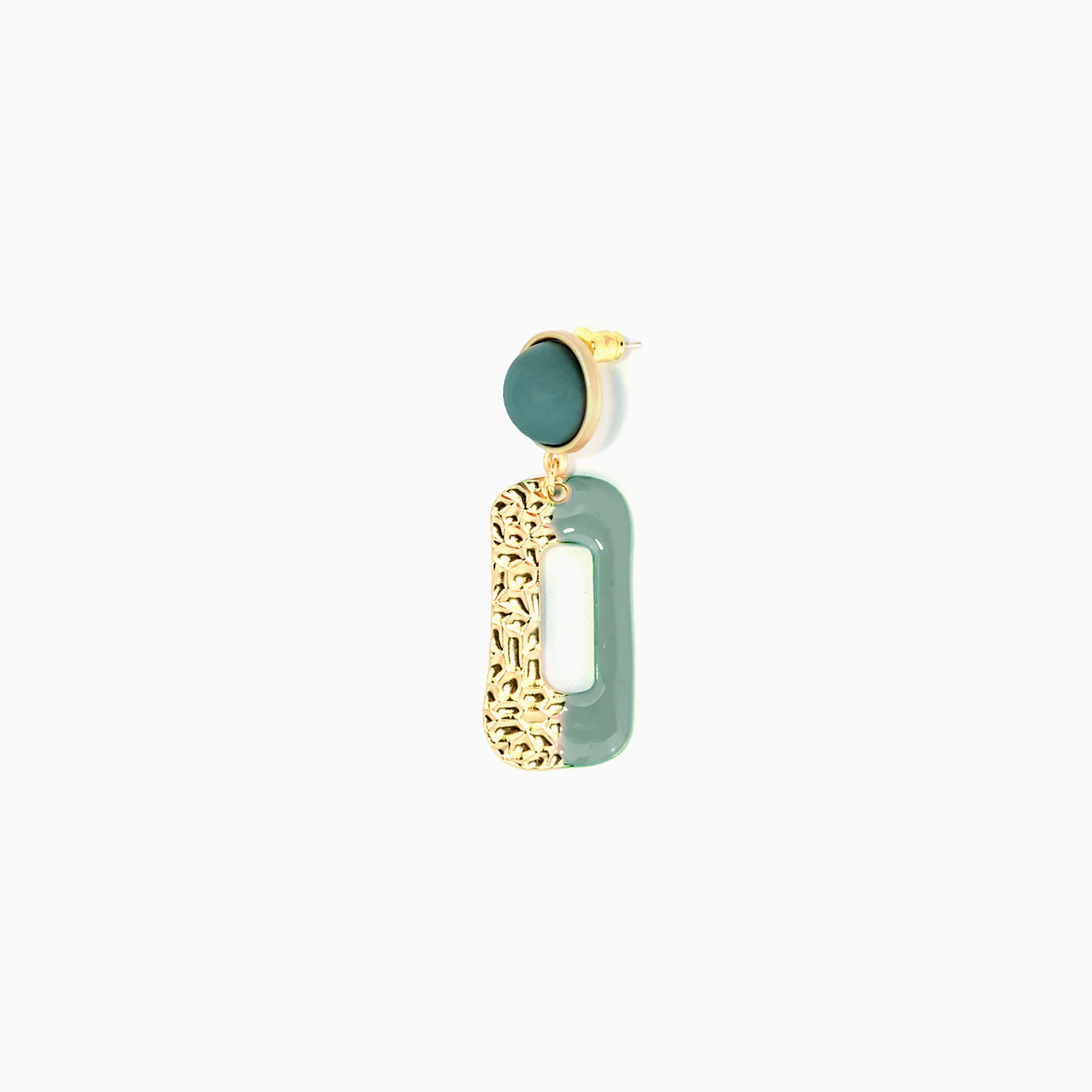 Stylish Rectangle Blue-Gold Earrings | ZEELOOL Canada2