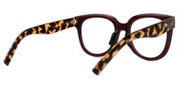 Harrell Square Dark-Red Glasses3