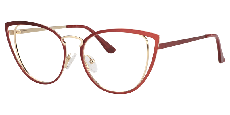Eras Cateye Red&Gold Glasses3
