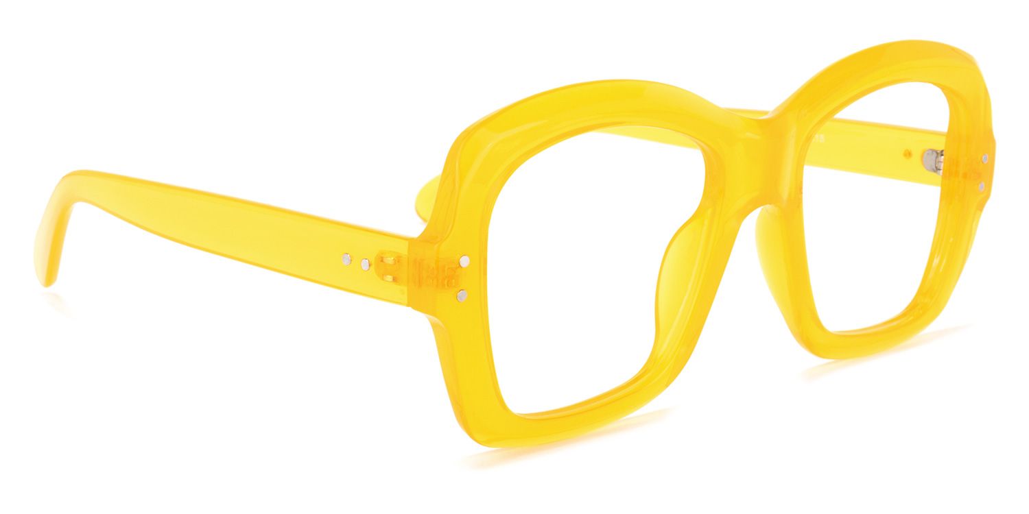 Mckenzie Square Yellow Glasses | ZEELOOL Canada2