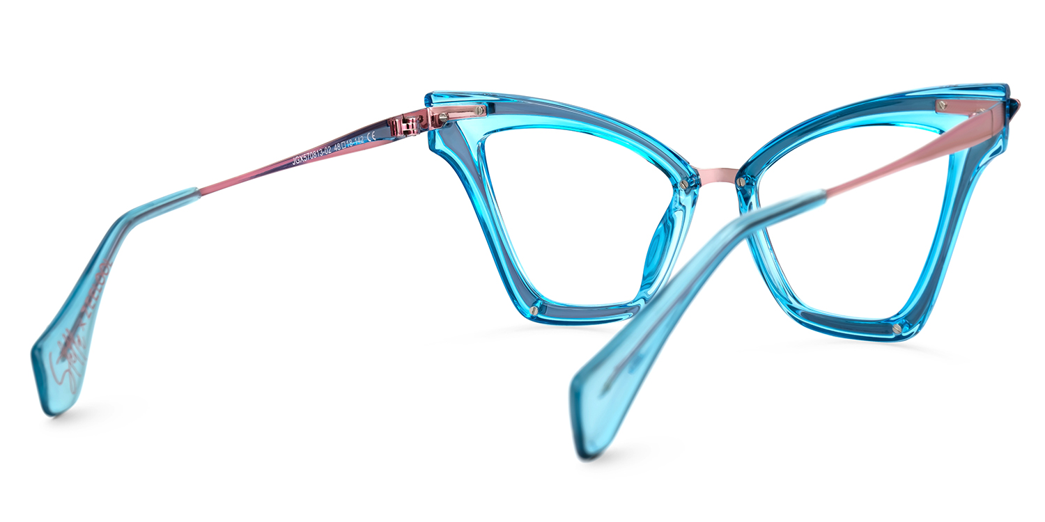 Stella Cateye Blue Glasses3