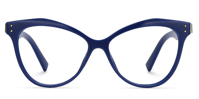 Saul Cat Eye Dark Blue Glasses  | ZEELOOL Canada0